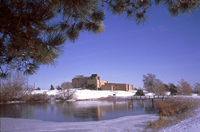 view of the KGS building during the winter