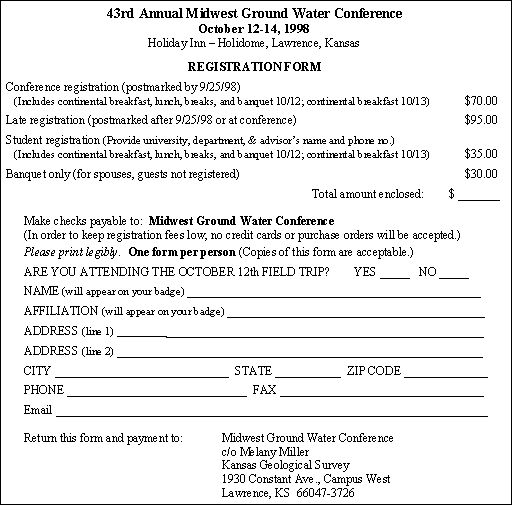 registration form