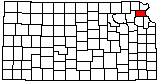 small map of Kansas; click to change counties