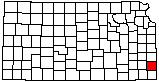 small map of Kansas; click to change counties