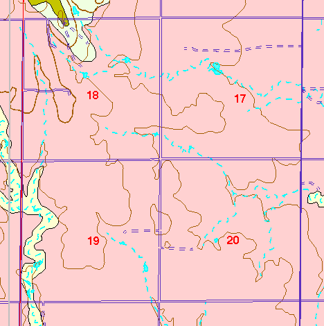 small part of Ellis Co. geologic map