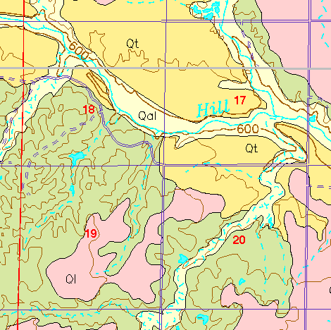 small part of Ellis Co. geologic map