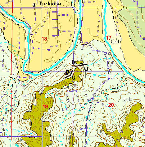 small part of Ellis Co. geologic map