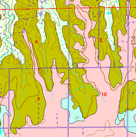 small part of Ellis Co. geologic map