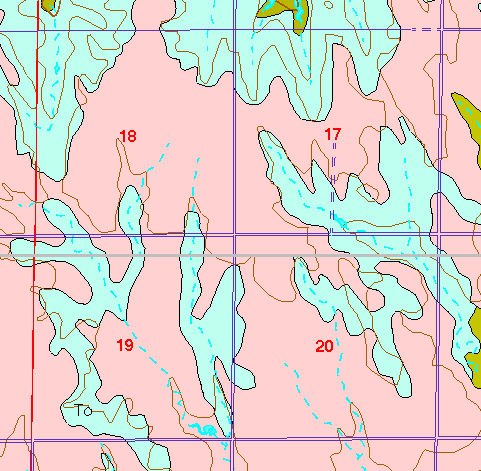 small part of Ellis Co. geologic map