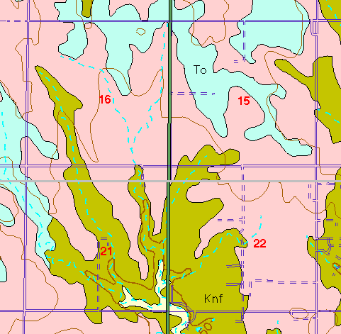 small part of Ellis Co. geologic map