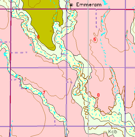 small part of Ellis Co. geologic map