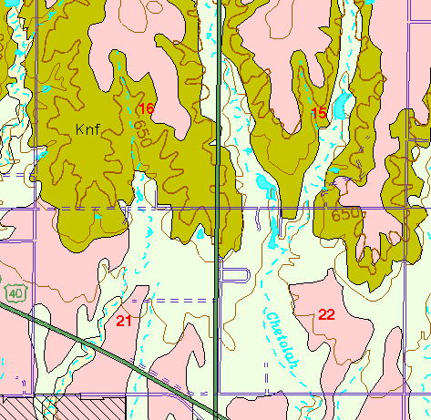 small part of Ellis Co. geologic map