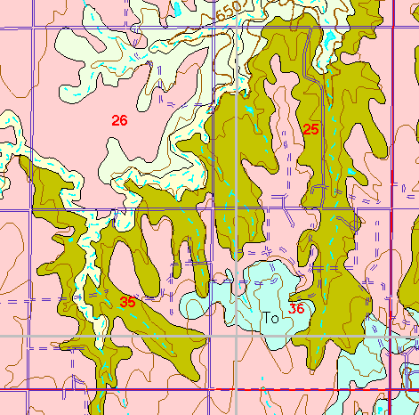 small part of Ellis Co. geologic map