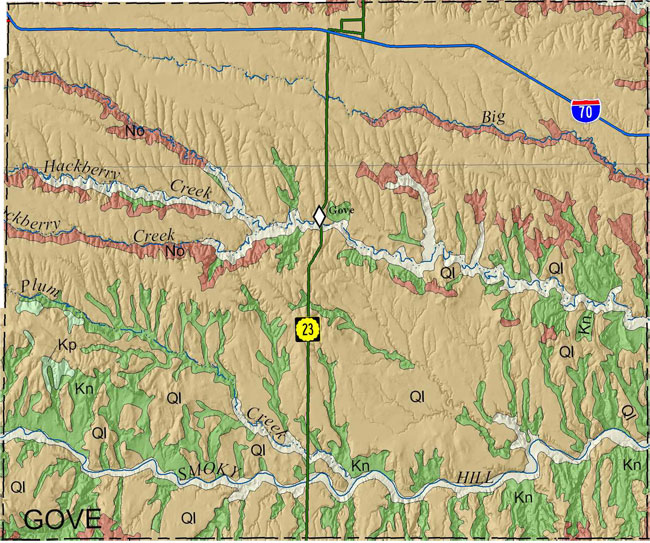 Gove county geologic map