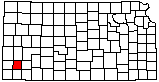 small map of Kansas; click to change counties