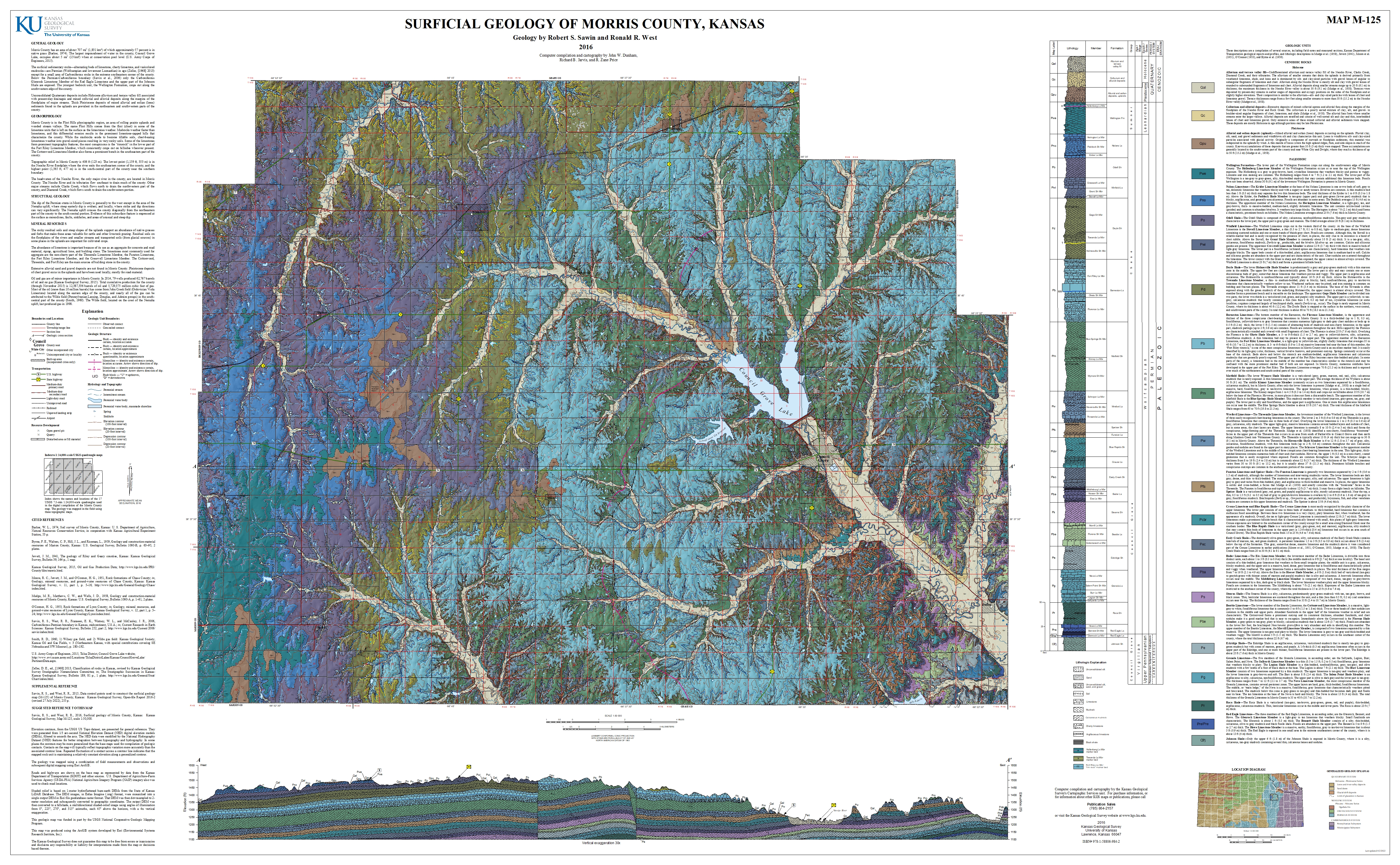 Morris county geologic map