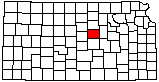 small map of Kansas; click to change counties