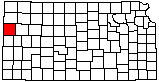 small map of Kansas; click to change counties