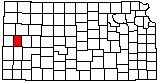 small map of Kansas; click to change counties