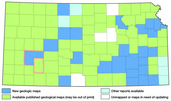 Index map of Kansas showing status of geologic mapping, 2002