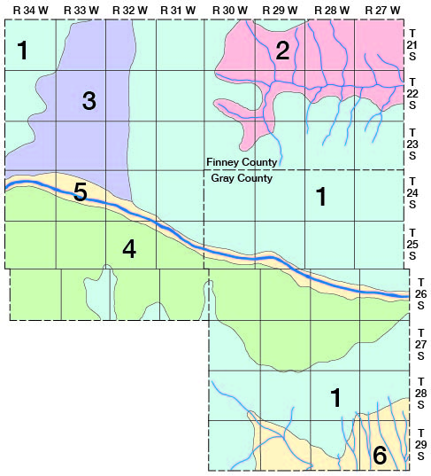 KGS--Finney and Gray Counties--Geography