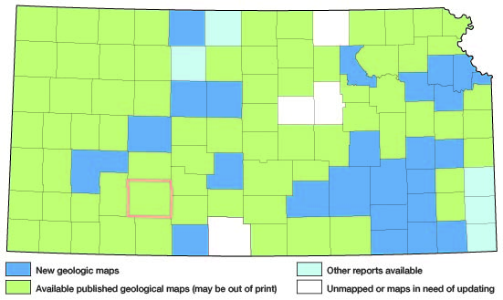 Index map of Kansas showing status of geologic mapping, 2002