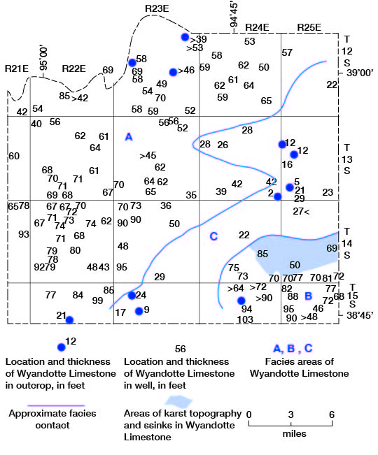 thickest in south-east and west-central