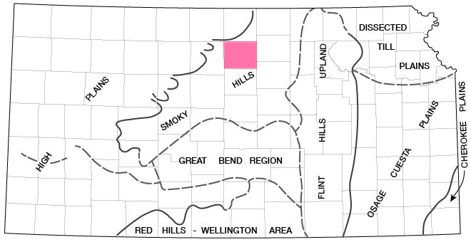 Mitchell County is in Smoky Hills Province