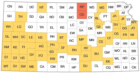 Index map of Kansas showing Cloud and Republic counties and other bulletins online