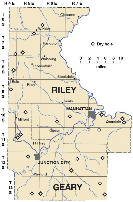 map showing oil and gas wells in 1941