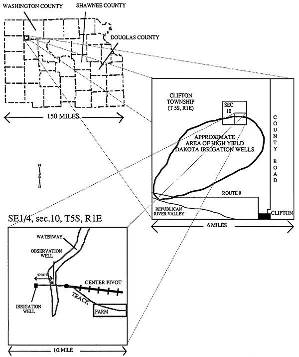 Test well in SW Washington Co., near Dakota irrigation wells.