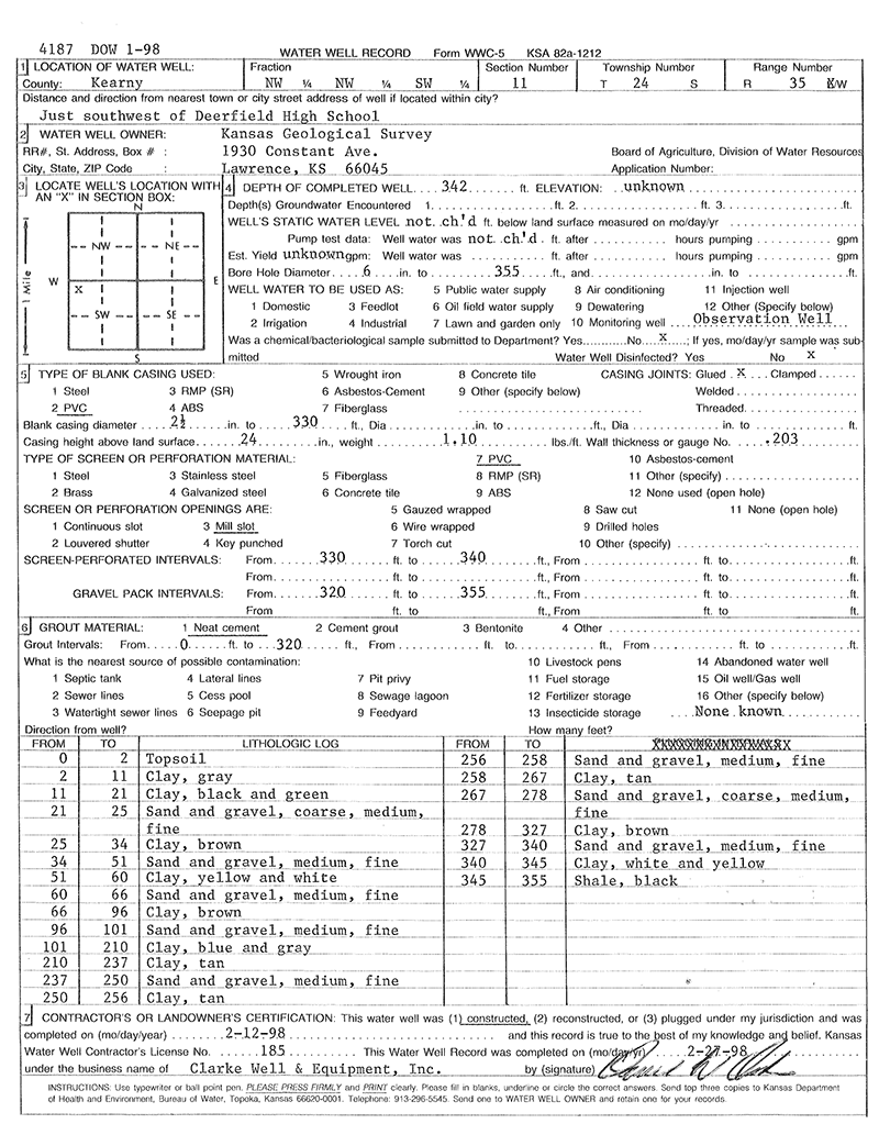 WWC5 form for DOW 1