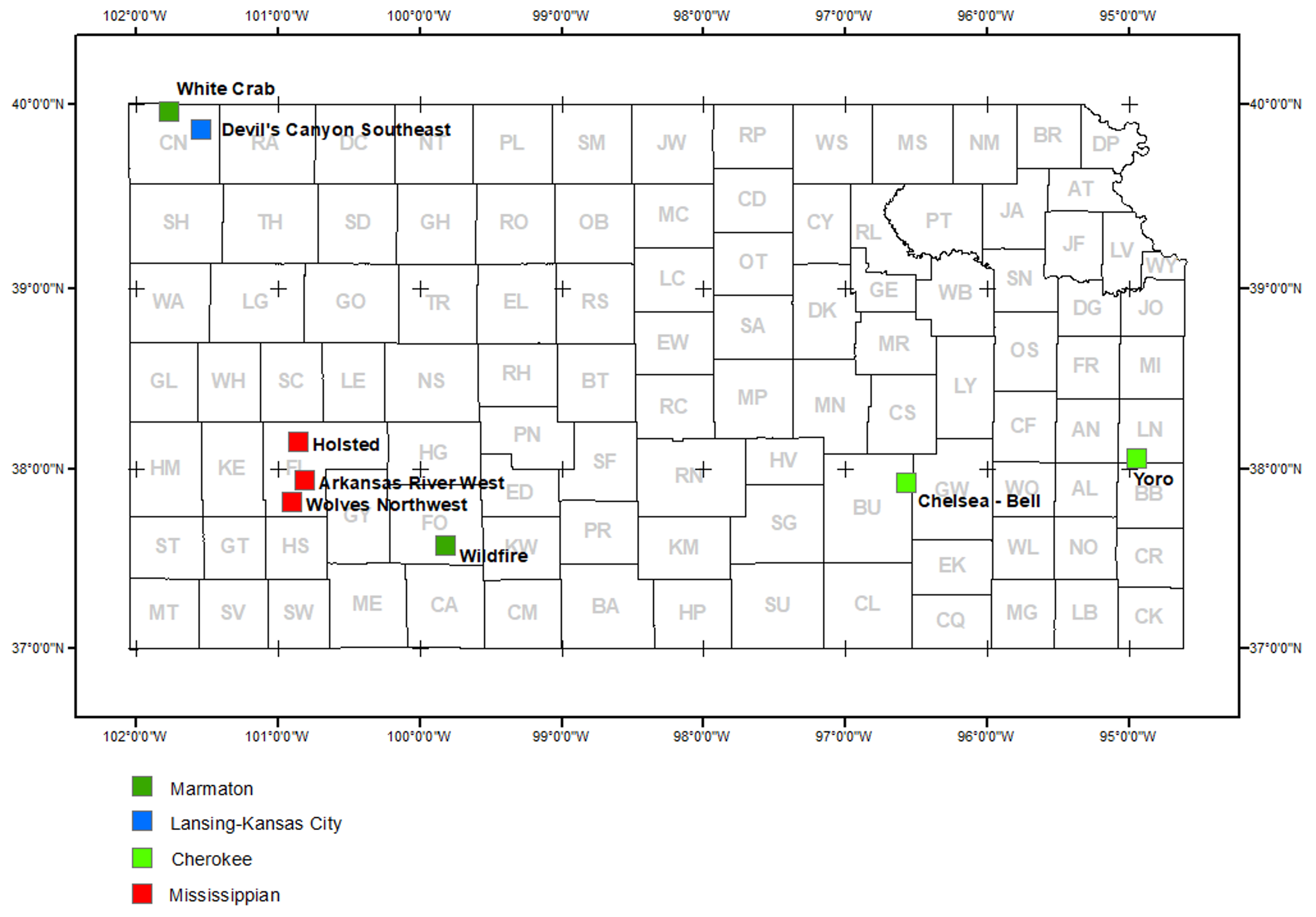 Map shows location of wells in new field discoveries, June through July 2023