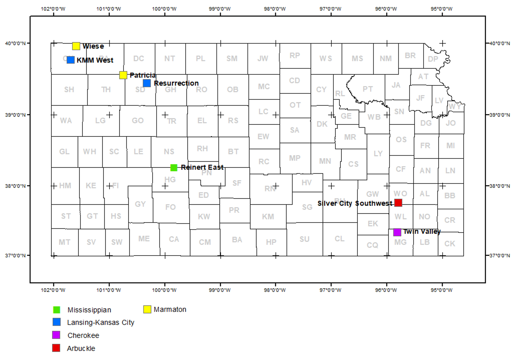 Locations of new field discoveries, March and April 2024