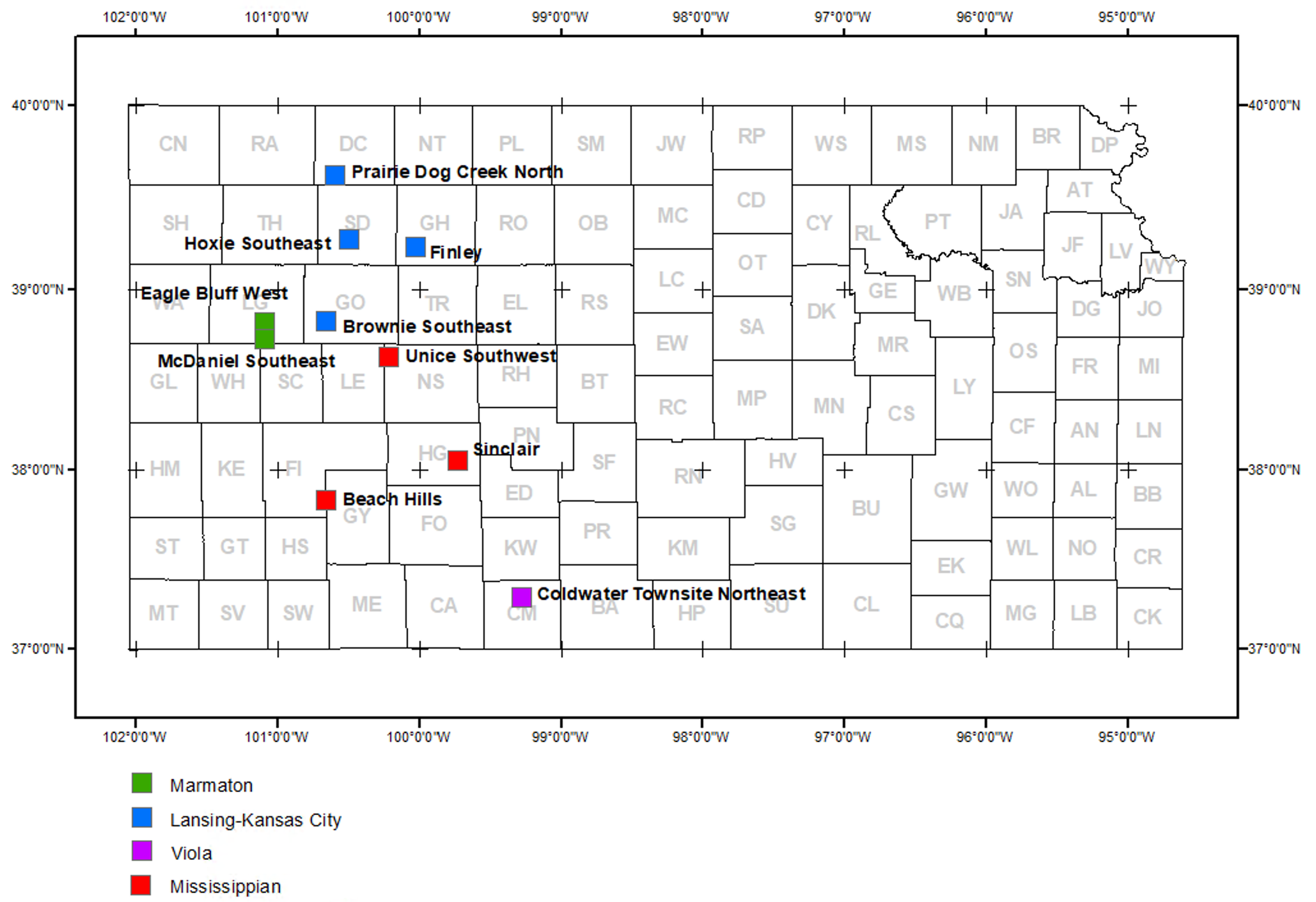 Map shows location of wells in new field discoveries, September and October 2022