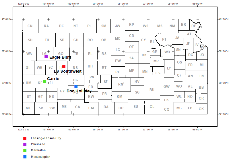 Map shows location of wells in new field discoveries, September 2020