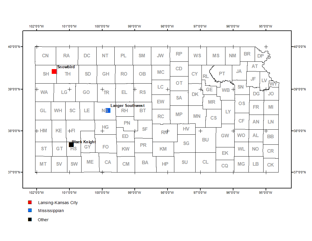 Map shows location of wells in new field discoveries, August 2019