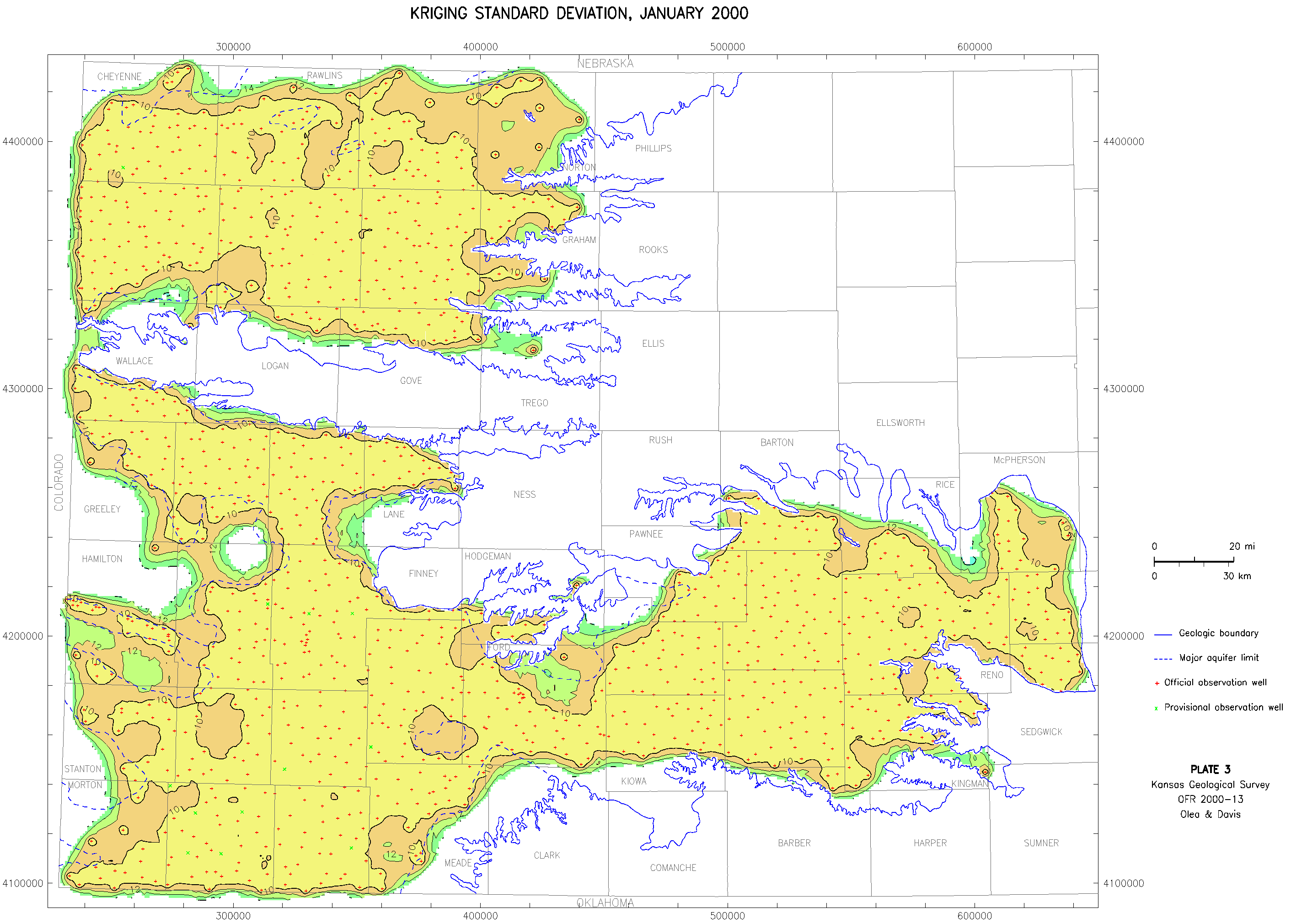 Kriging Standard Deviation