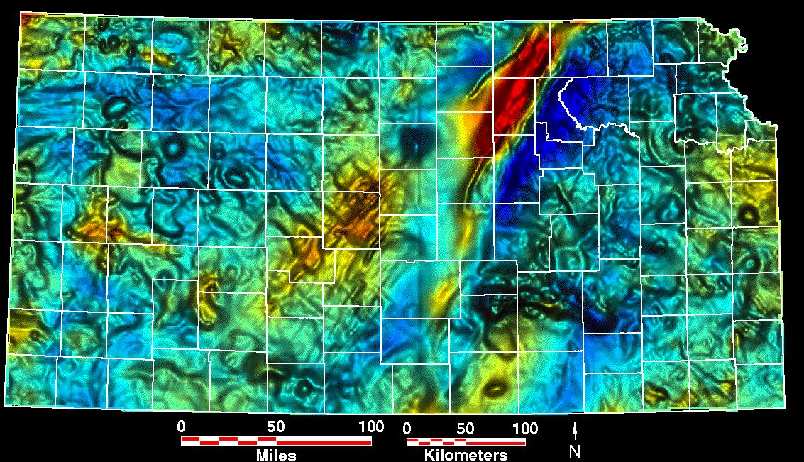 gravity and magnetic map of Kansas