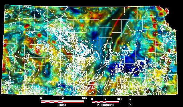 gravity and magnetic map of Kansas