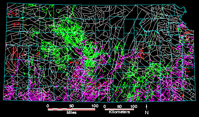 Smaller gravity map of Kansas