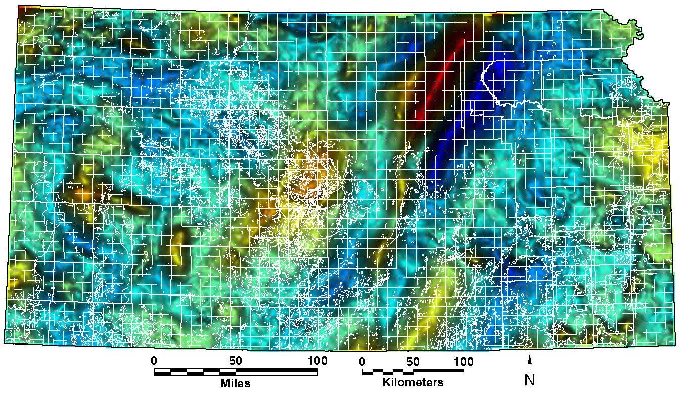 Large gravity map of Kansas