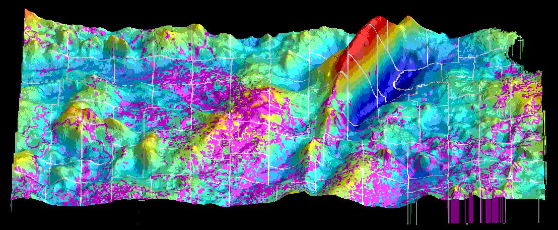 Smaller gravity map of Kansas