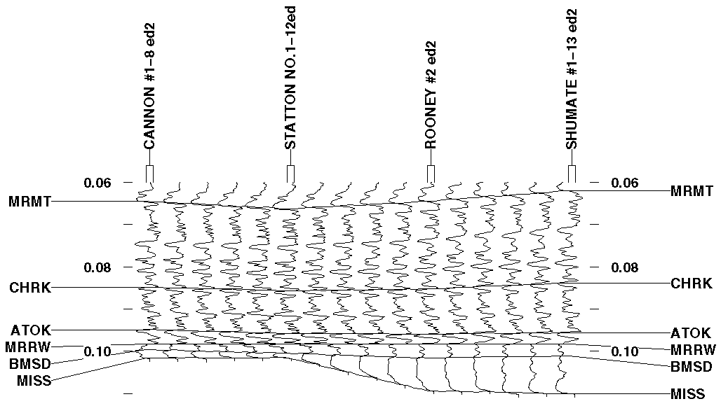 black and white seismic plot