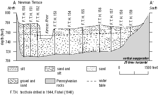 black and white cross section plot