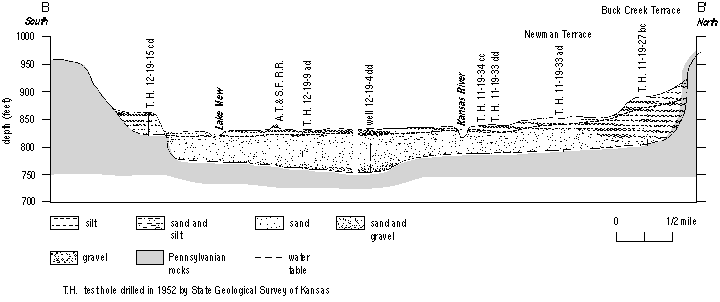 black and white cross section plot