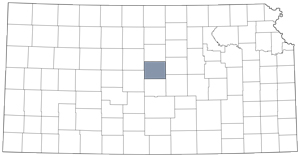 Ellsworth County locator map
