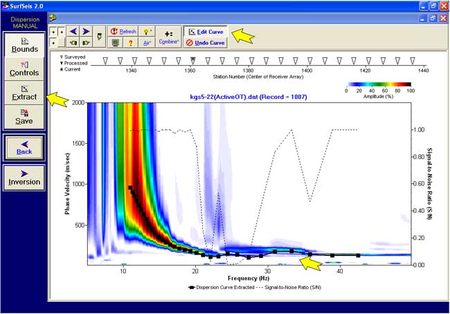 Program dialog box--Dispersion Curve.